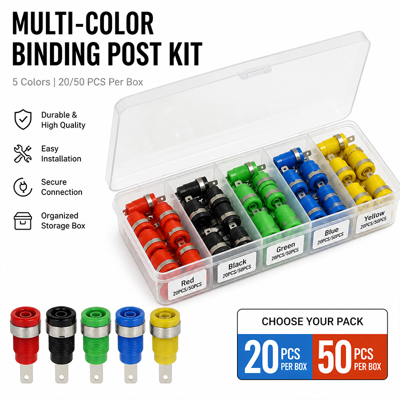 Diy Audio Electronics Kit - Multi-Color Binding Post Kit 20/50 Stuks