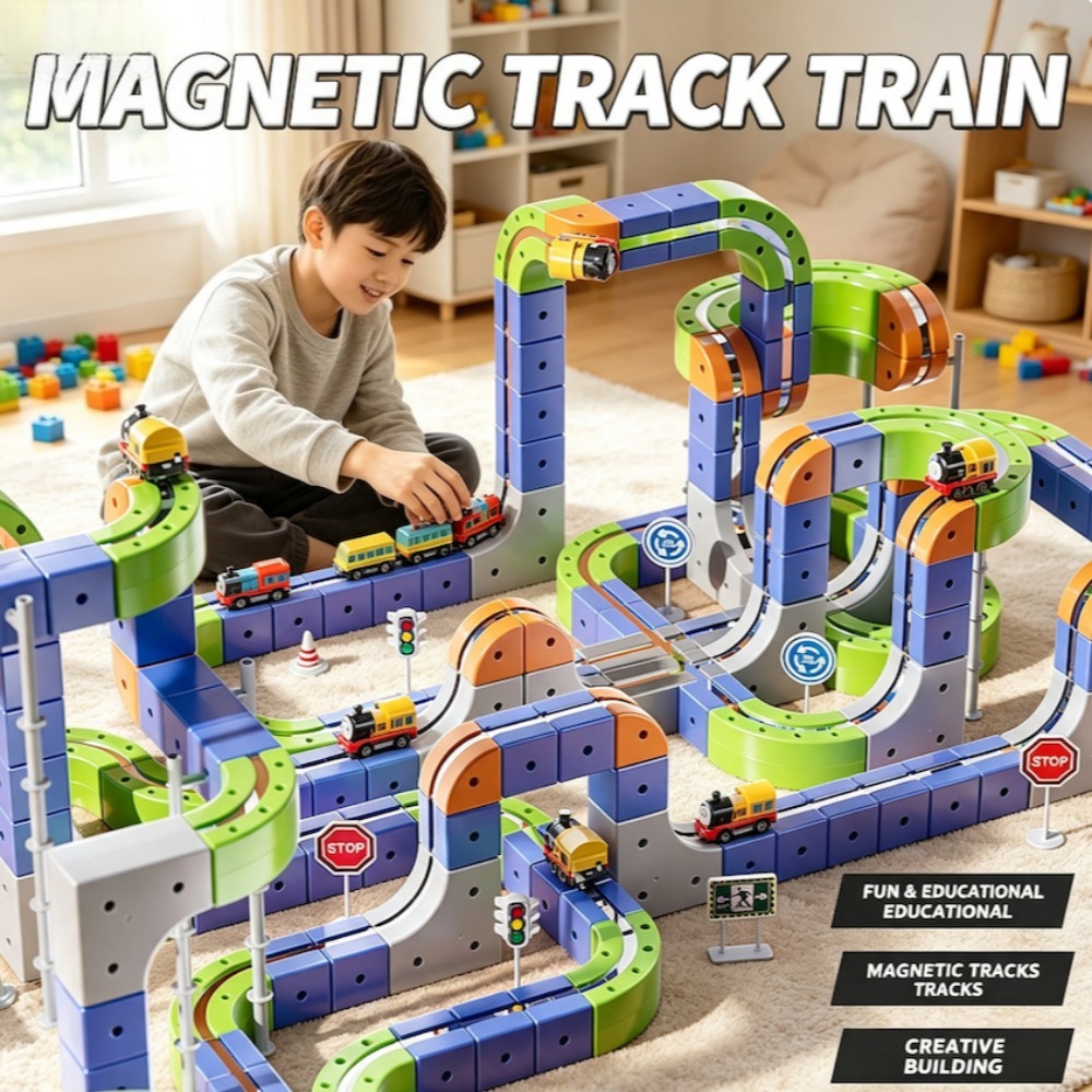 Diy Electric Car - DIY elektrische magnetische spoorwagon bouwstenen met
