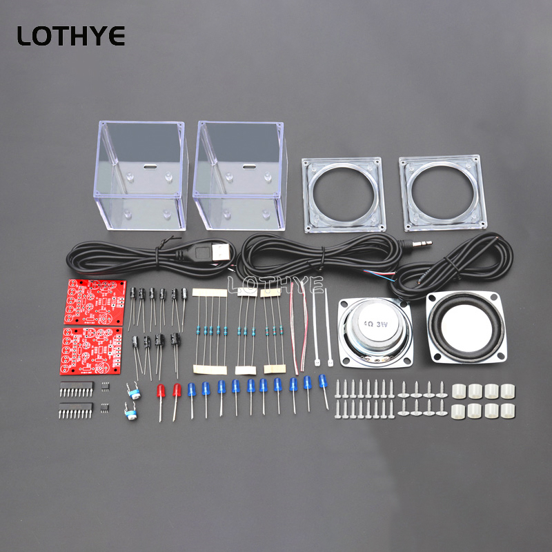 Diy Audio Electronics Kit - DIY elektronische kit 2-kanaals mini-luidsprekerbouwset Kleine