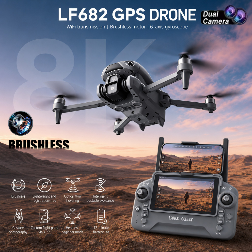 Diy Drone Electronics - Nieuwe LF682 Drone 8K Dubbele Camera